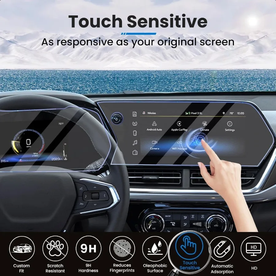 2 حزمة 2024 2025 Trax واقي للشاشة من الزجاج المقسى لـ 2025 2024 Chevy Trax LT 2RS ACTIV واقي للشاشة 2024 2025 Trax Acco #5