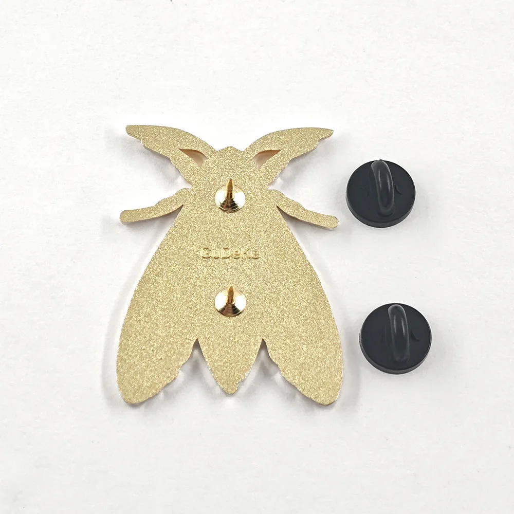 Gotische Motten-Emaille-Anstecknadel, Vintage-Laternenfliegen-Brosche, Hexerei-Magie-Insekten-Abzeichen, Retro-Cottagecore-Reversnadeln, Schmuck-Fangeschenk – Detail 3
