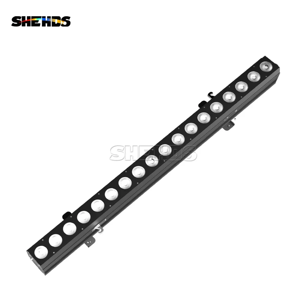 SHEHDS LED 18x18W RGBWA UV 6w1 Wash Wall Light PMMA Materiał akrylowy Soczewki Jednolity efekt mieszania kolorów dla DJ Disco Home Party