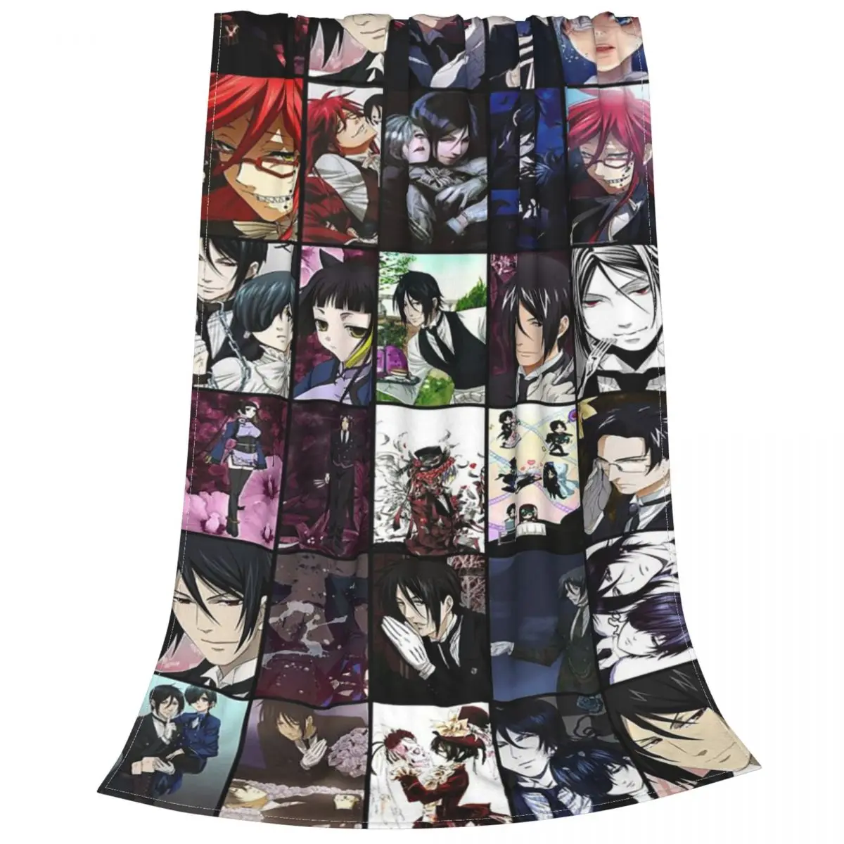 

Черный дворецкий, японское аниме, клетчатые одеяла, флисовый текстильный декор, дышащее теплое одеяло для кровати, дивана, плюшевое тонкое одеяло