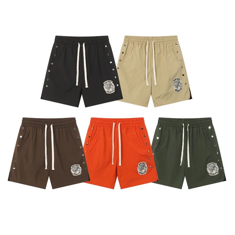 Hip Hop Streetwear Trend SAINT Casual Shorts High Quality Loose Breathable Sports Shorts Men Women