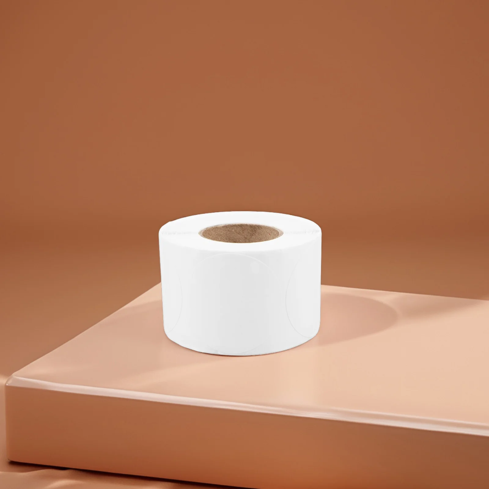 

1 Roll Round Thermal Labels Printable Adhesive Paper Waterproof Oil Resistant For Barcode Qr Code Diy Labeling Office