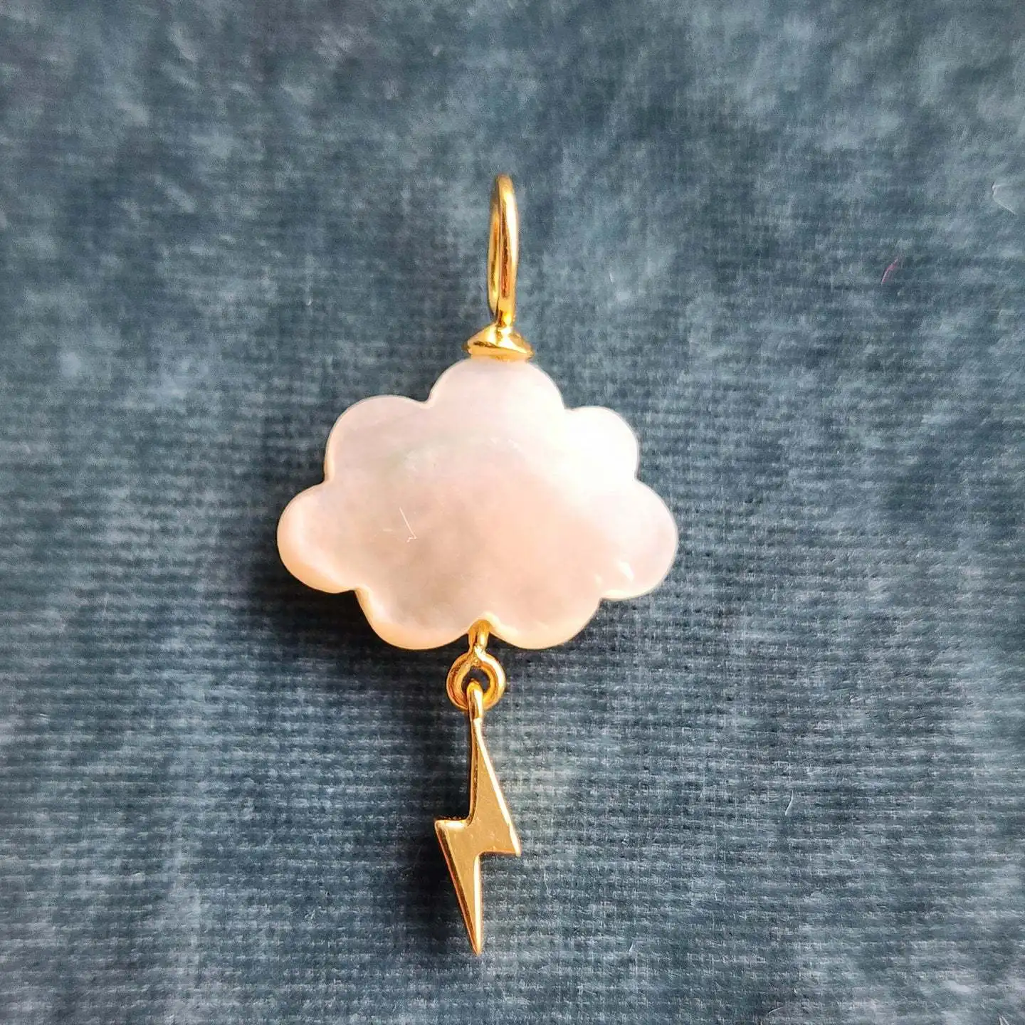 

6pcs Stainless Steel Lightning Cloud Pendant Accessories Clouds and Stars DIY Gold-plated Color Preservation Charms