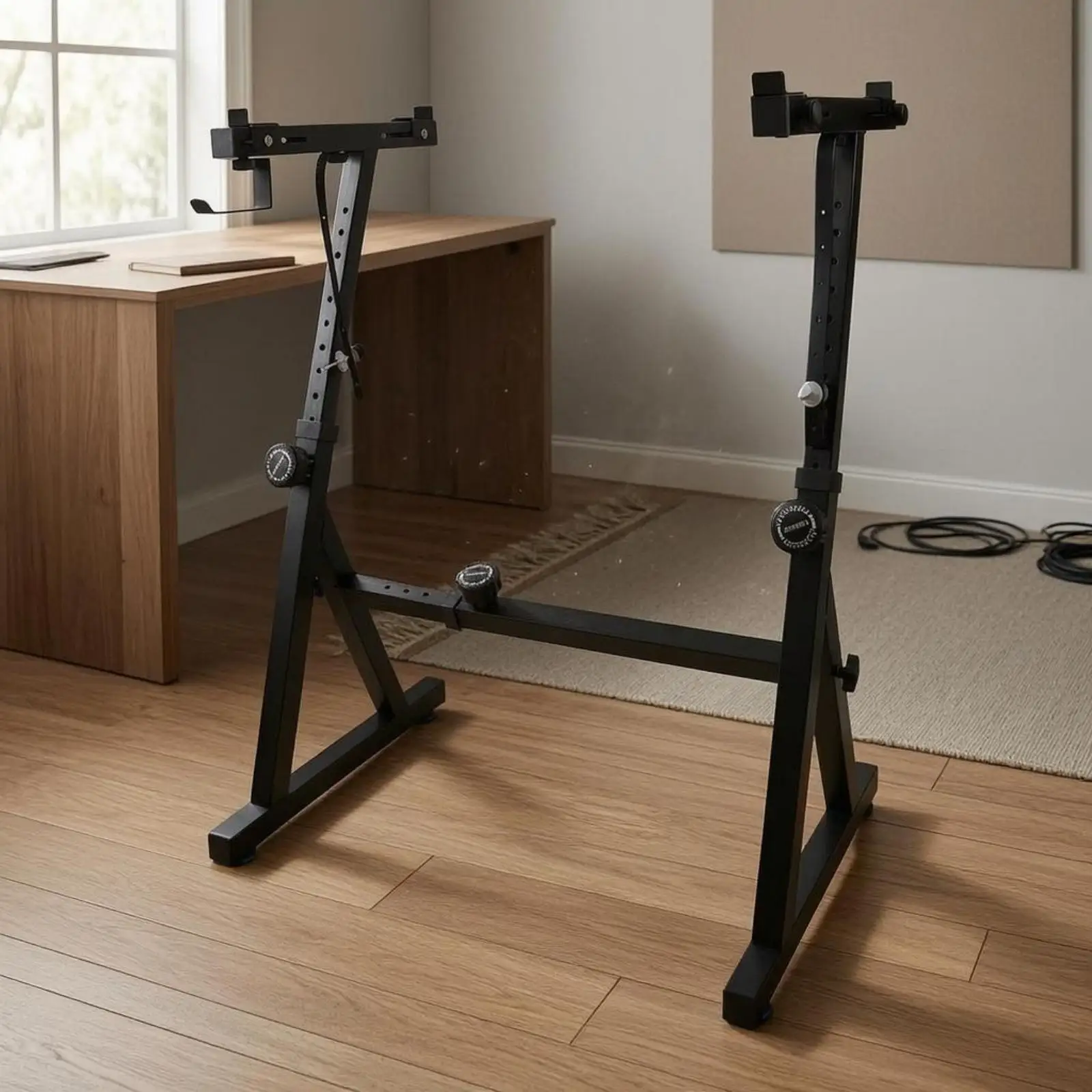 Adjustable Z Style Keyboard Stand with Matte Iron Support Music Keyboard Holder for Piano Keyboard Rehearsal view 5