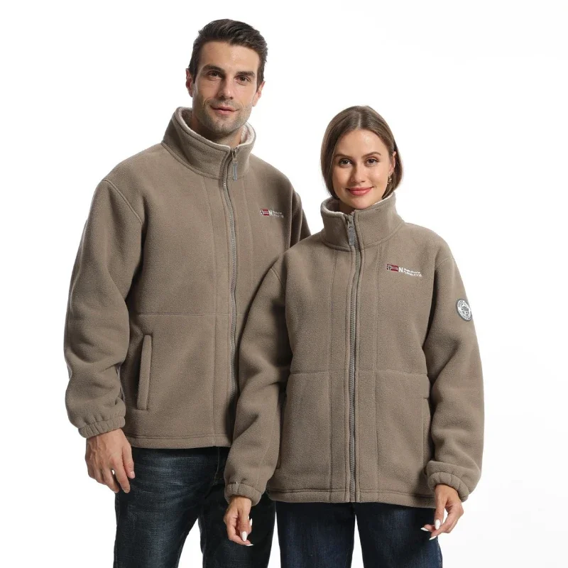

Autumn Winter Women Fleece Jacket Pockets Casual Polar Fleece Jacket Outdoor Cold-Proof Female Warm Clothes Plus Size Outwear