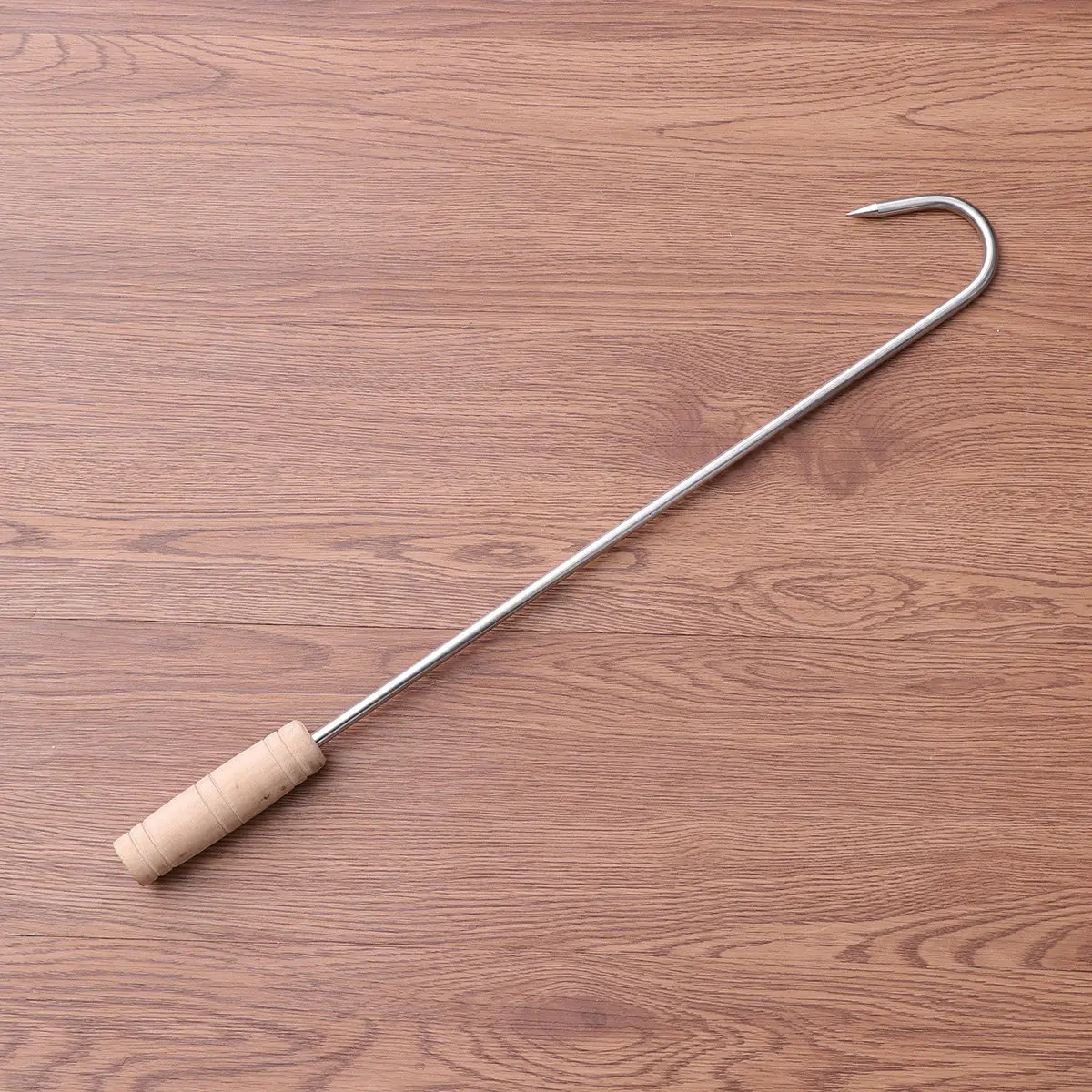 

Stainless Steel Roasting Needle Sharp Head Non-Slip Wood Handle Perfect for Outdoor Barbecue Camping Grilled Steak Chicken