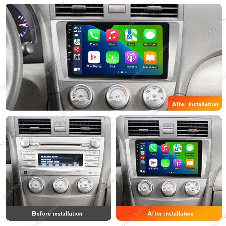 MEKEDE Carplay 2 Din Car Stereo For Toyota Camry 7 XV 40 50 2006 - 2011 GPS Navigation BT Multimedia Player Car Radio Head Unit