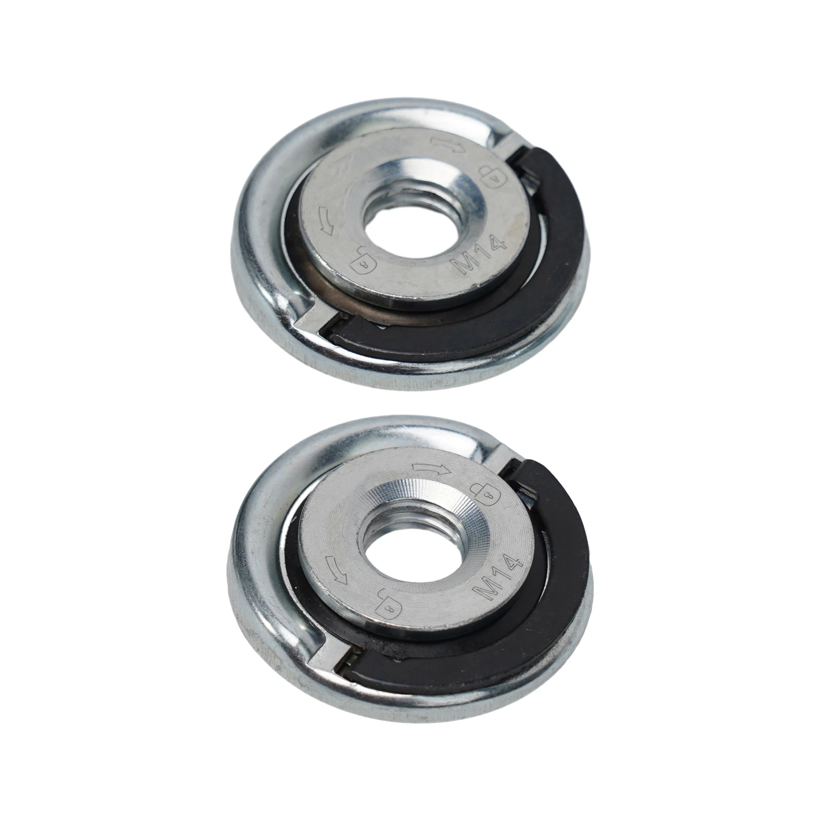 

1/2pcs For M14 Quick Release Self-Locking Grinder Pressing Plate Flange Nut Power Chuck Power Replacement Clamping Tool