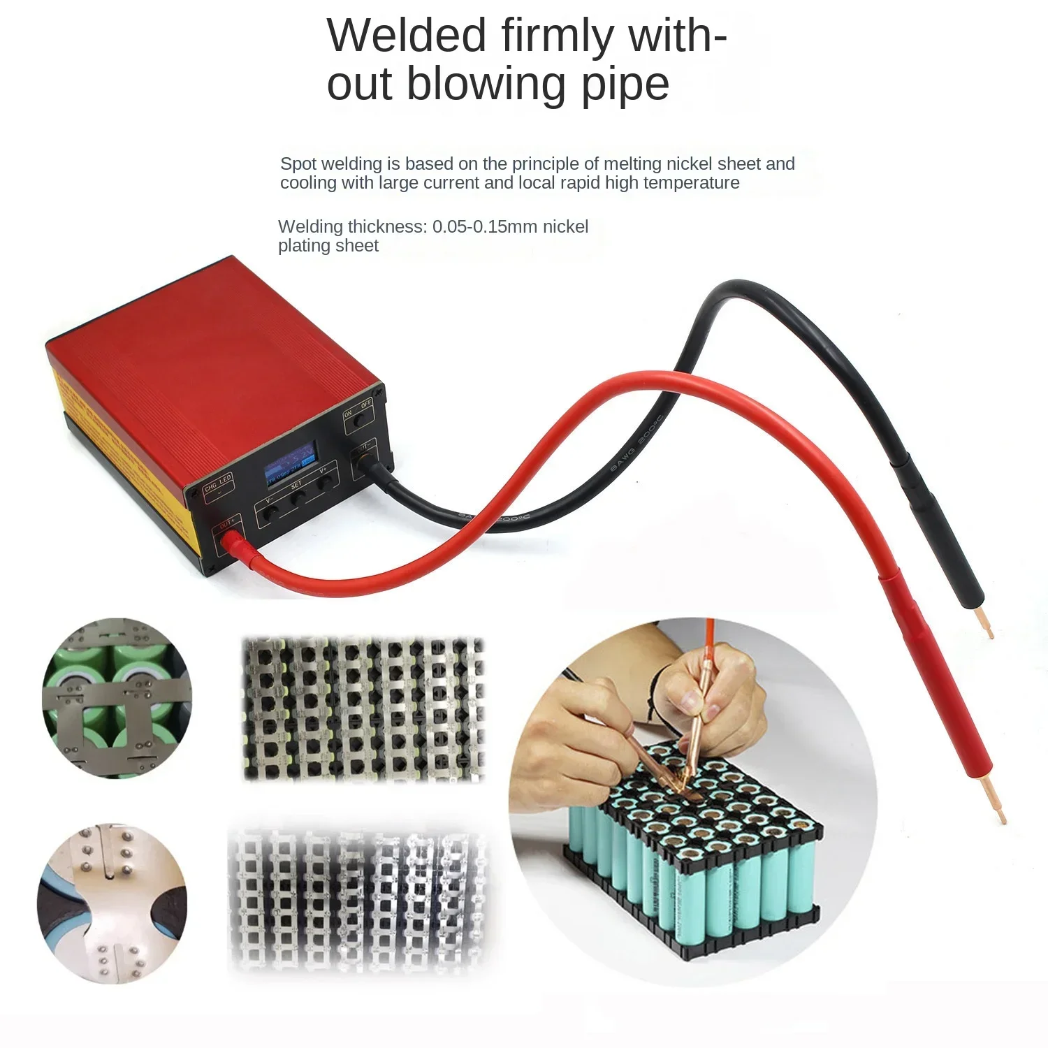 Pocket Handheld Small Double Pulse Super-Capacitor Spot-Welder 18650 Lithium Battery Butt Welding Machine