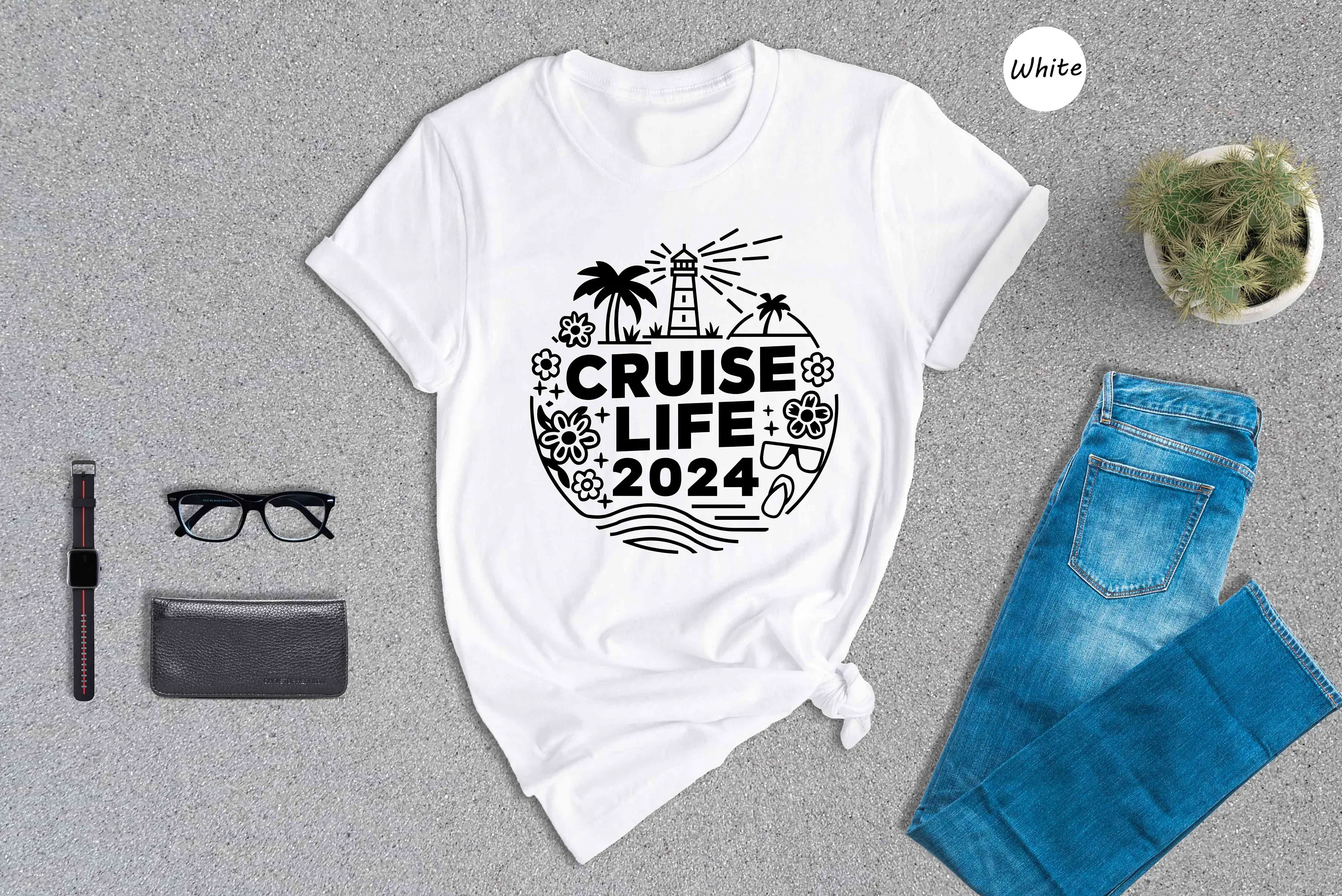 Cruise Life 2024 T Shirt Vacation Family Matching Summer Friend Squad Girls