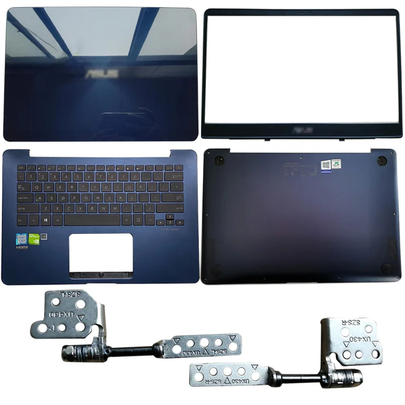 

NEW Blue Laptop For ASUS Zenbook UX430 UX430UA UX430UN UX430UQ U4100UQ LCD Back Cover/Front Bezel/Hinges/Palmrest/Bottom Case