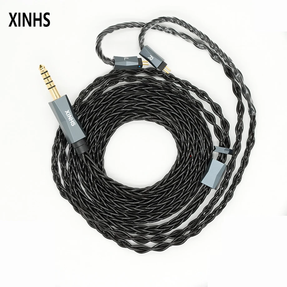 

XINHS S137 Black Graphene Palladium Silver Hybrid Earphone Upgrade cable MMCX/0.78mm 2 Pin/QDC/TFZ