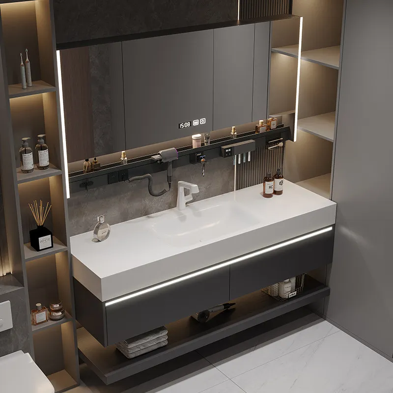 Space Saver Bathroom Cabinet Toilet Decorations Sink Partitions Cupboard Skincare Modern Jewelry Corner Gabinete Hotel Furniture