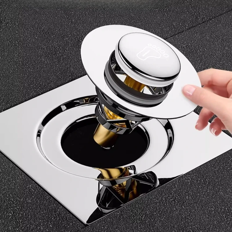 

Bounce floor drain deodorant bathroom sewer universal anti-deodorant device leak closure press floor drain cover foot type
