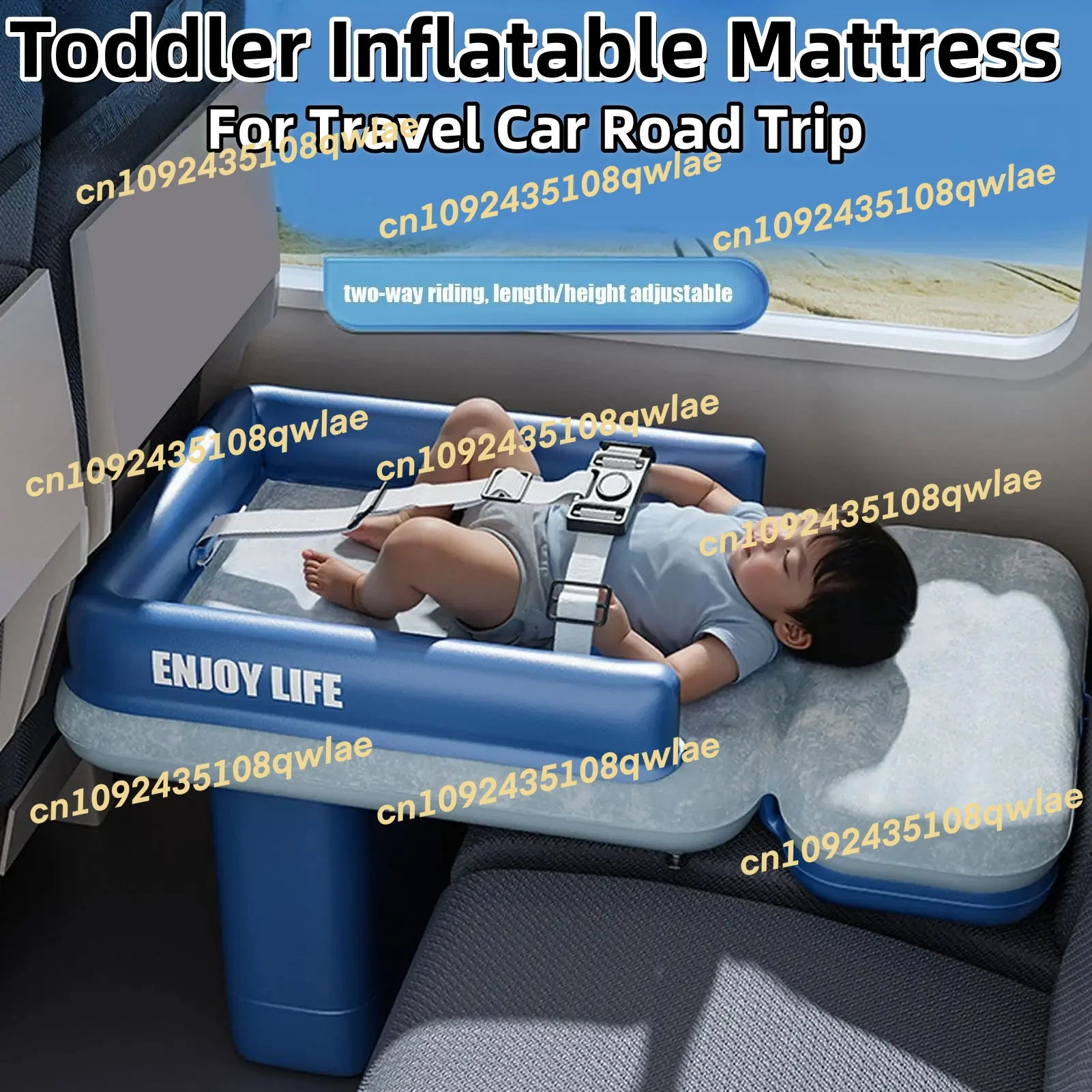 

Portable Toddler Inflatable Mattress Plane Mattress Baby Child Airplane Bed Air Bed Seat Extender Sleeping Mattress