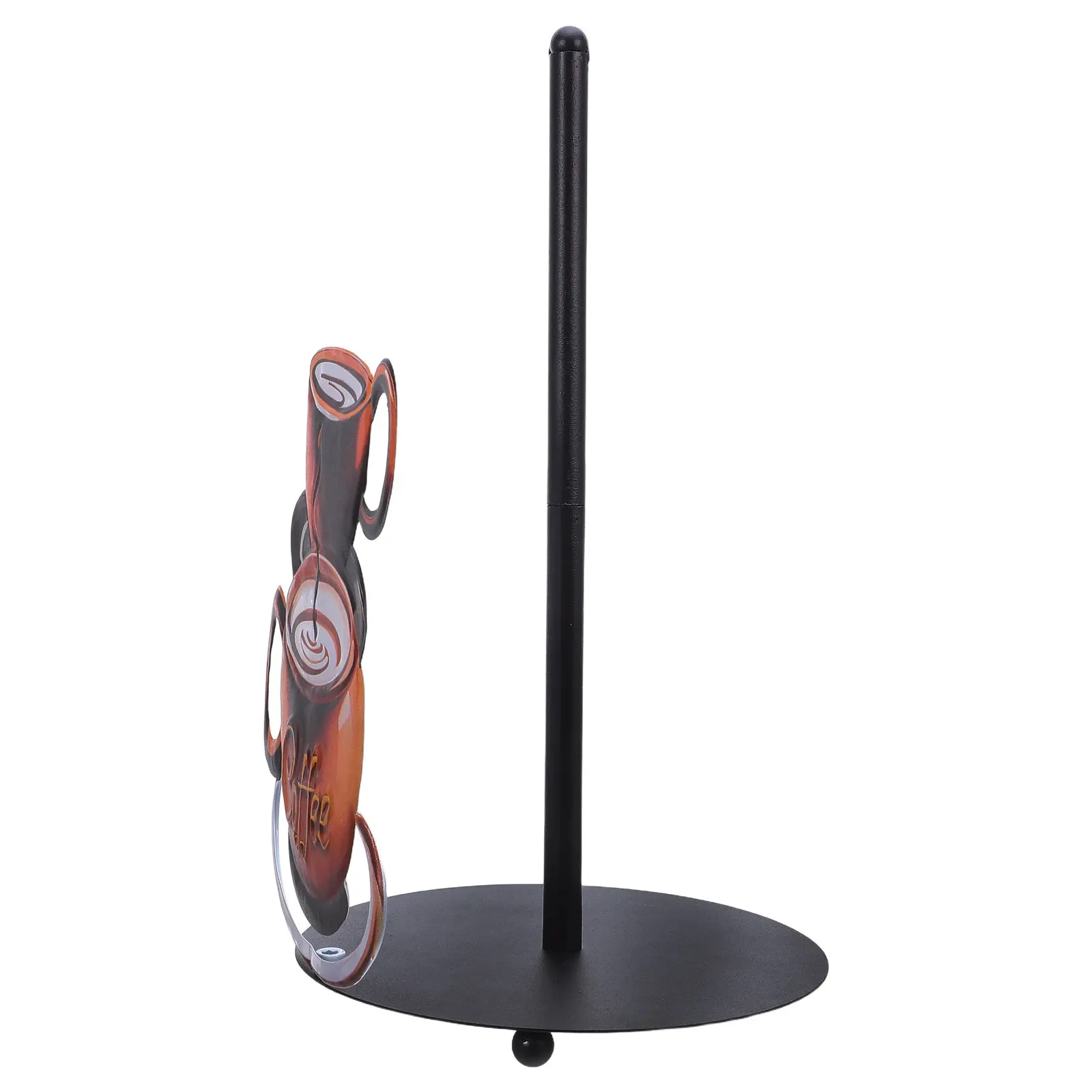 

Iron Metal Coffee Cup Paper Towel Holder Vintage Standing Roll Dispenser Decorative Kitchen Tissue Holder for Coffee Themed Home