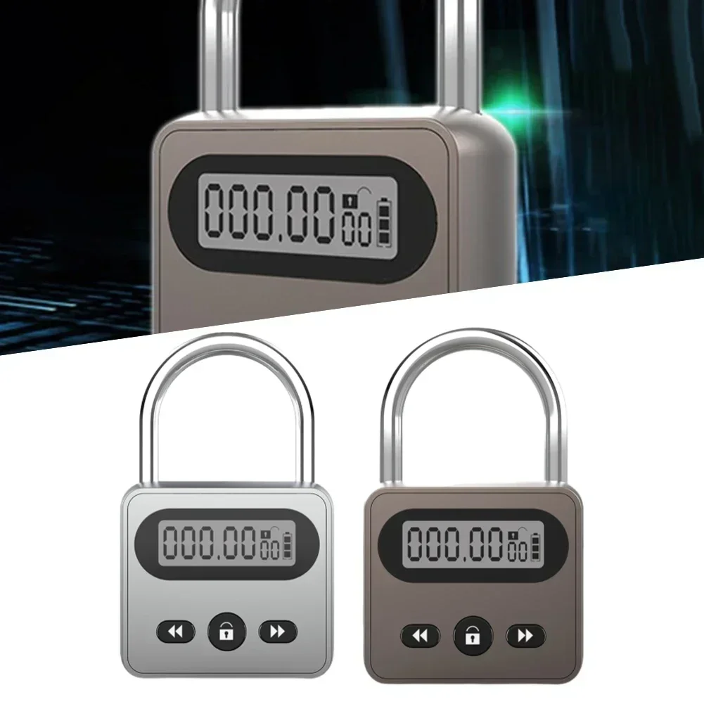 Timing Padlock Timer Lock LCD Display Multi Function Electronic Time 999 Hours Max Timing Home Security Locks Door Hardware