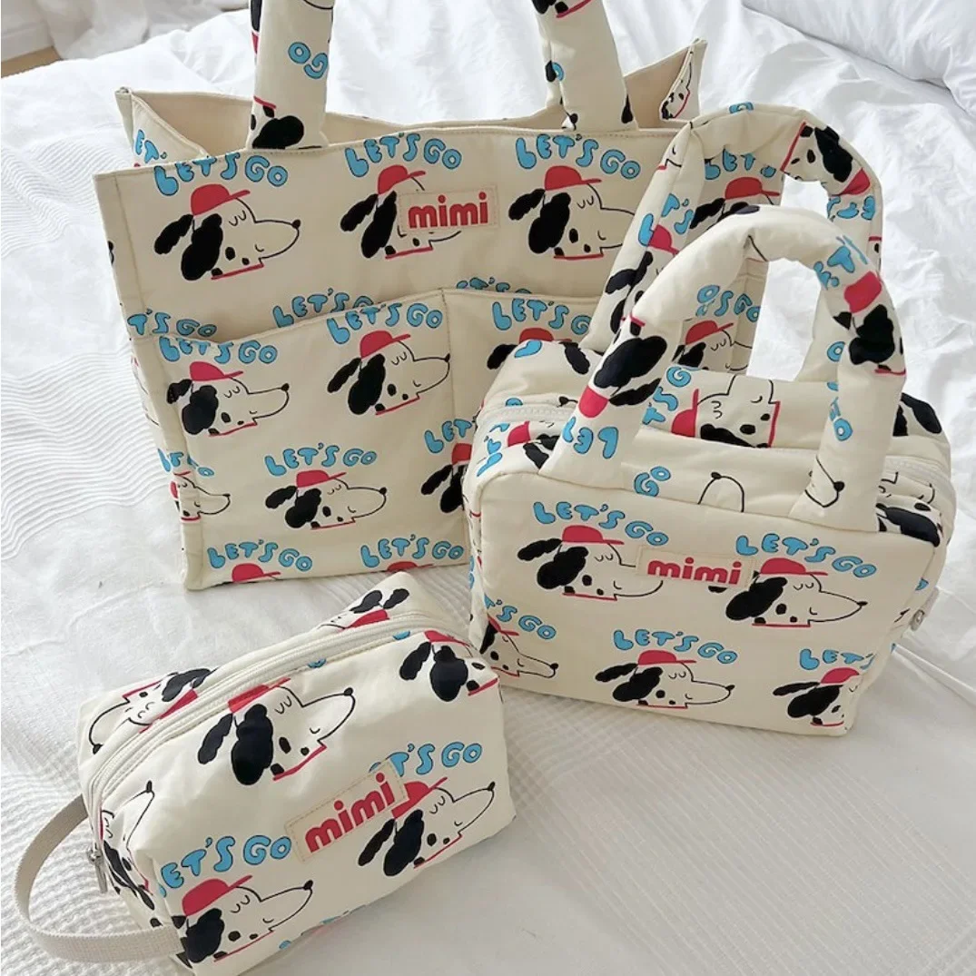 New Cute Cartoon Printing Pet Storage Bag Out Portable Handbag Cat Puppy Snack Shoveling Bag Travel Bag Dog Supplies