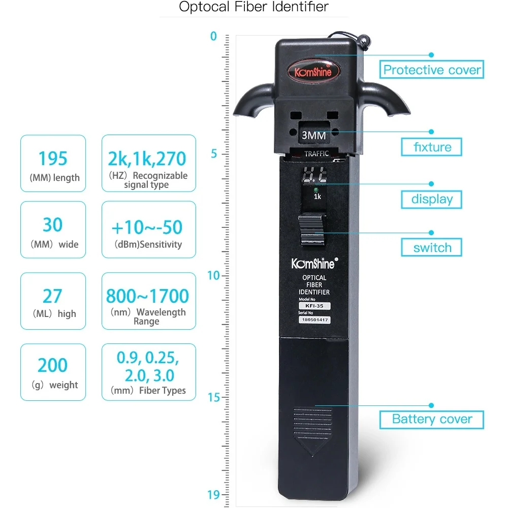 

KFL-35 Optical Fiber Signal Recognizer Optical Cable Fiber Orientation Identification Power Detector Signal Direction Tester