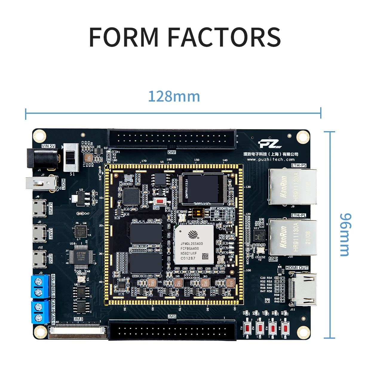 Placa de desenvolvimento Puzhi 7020F, Xilinx Zynq-7000, SoC XC7Z020F, FUDAN Micro FPGA