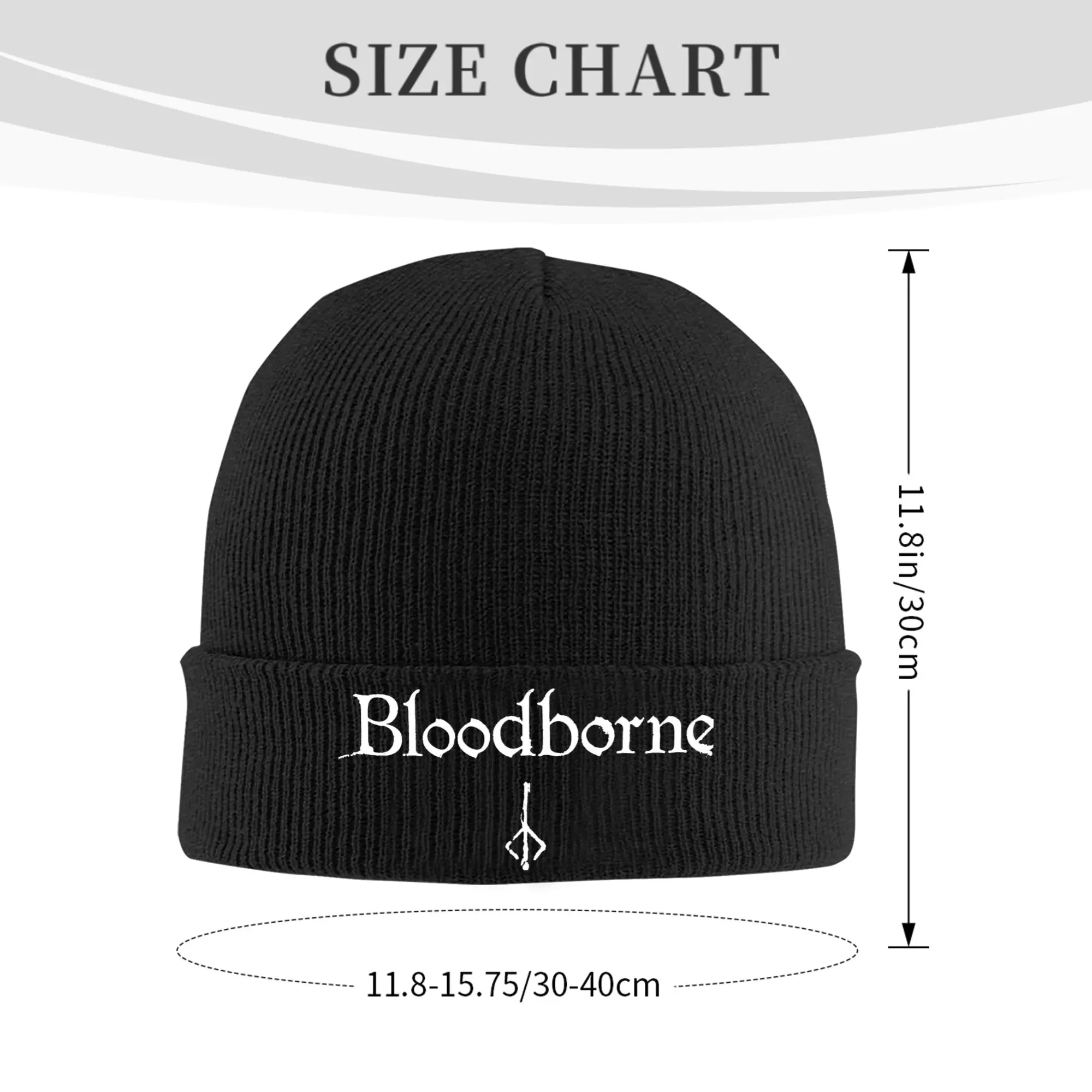 Female Male Bloodborne Hunter Logo Beanie Hats  Cool Knitted Hat Autumn Hippie Caps Custom Warm Bonnet Hats