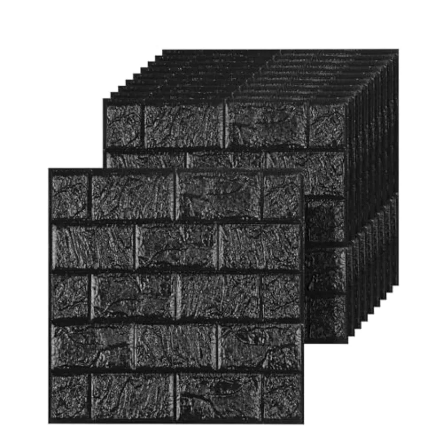 

3D Wall Panels Peel and Stick Faux Foam 11.8"*11.8" Brick Wallpaper for Walls 3D Wall Tiles Faux Brick Paneling Self-Adhesive W