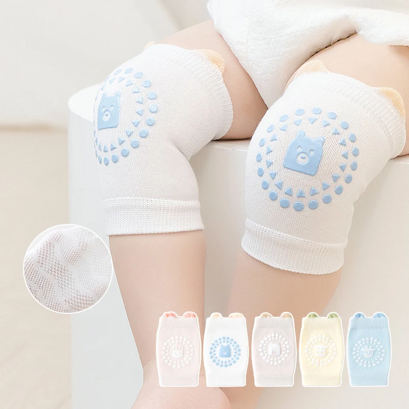 Baby Knee Pads Kid Summer Cartoon Crawling Elbow Cushion Toddler Breathable Knee Protector for Infant Mesh Leg Warmer Kneecap