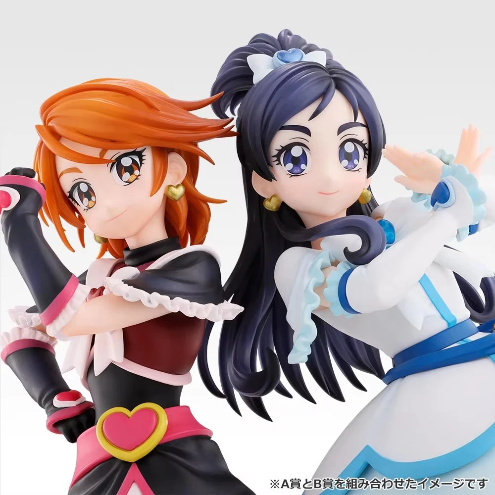 100% الأصلي بانداي الأرواح Ichiban Kuji Futari Wa Precure ماكس علاج القلب أسود لامع مضيئة علاج الأبيض جمع سلسلة