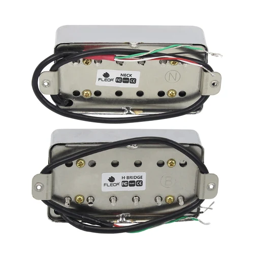 Imagen 2 del producto FLEOR Juego de pastilla Humbucker para Guitarra Alnico 5 LP, accesorios para Guitarra eléctrica de 4 conductores