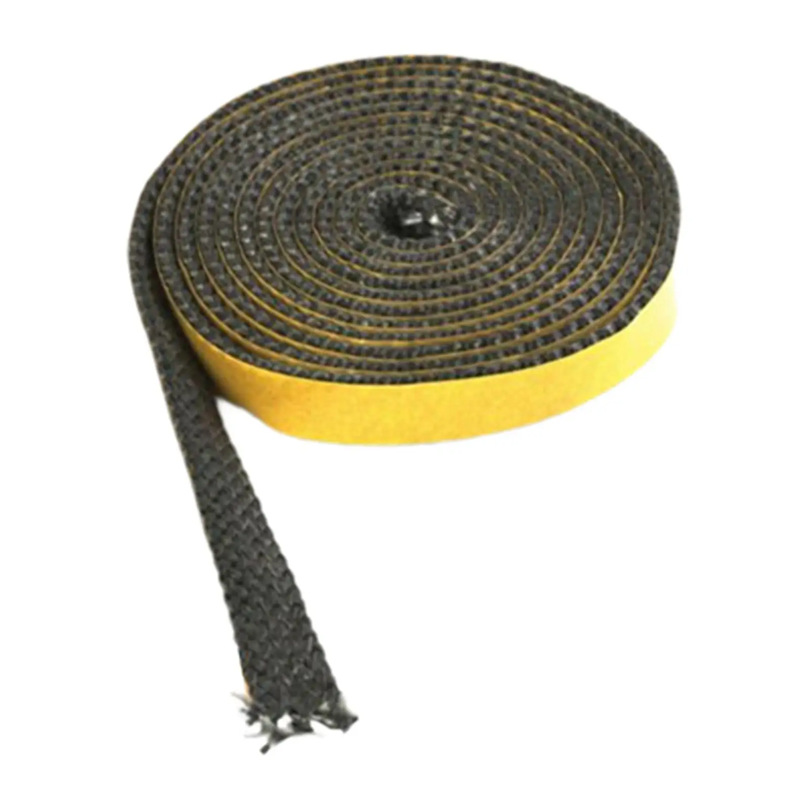 Fireproof Fiberglass Rope Stove Seal Self Adhesive Flat Gasket Tape Glass Door Fireplace Chimney Repair for Residential Use