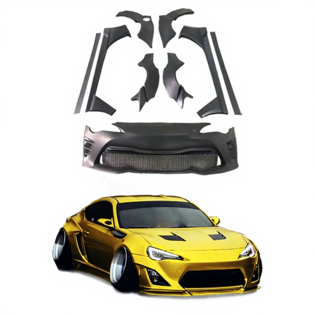 86 Body Kit for 86 Upgrade to Rocket Bunny Style Front Bumper Side Skirts Wheel Brow Bodykit Rocket Bunny Body Kit