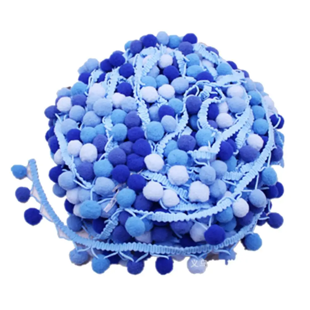 

Gradient Color Ball Trim Fringe Decor Crafts Tassel DIY Edge Waistband Skirt Pillow Curtains Handmade Embellishments