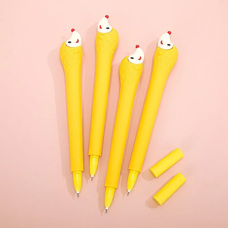 

16pcs Cartoon silicone neutral pen black ink pen creative examination notes examination supplies