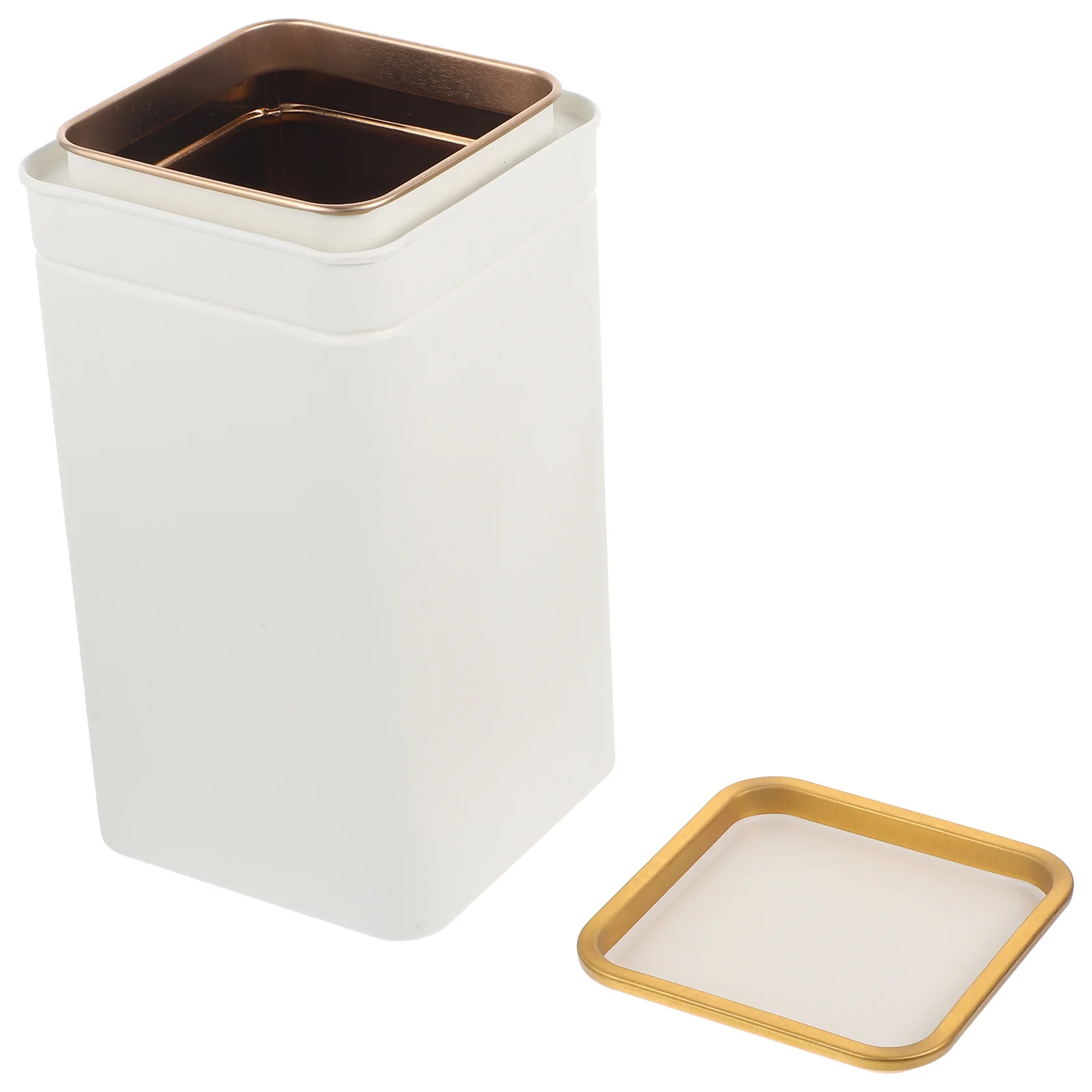 

1Pcs Tea Canister Tinplate Storage Can Decorative Waterproof Airtight Sealed Container for Home Tea Leaf Coffee Sugar Flour