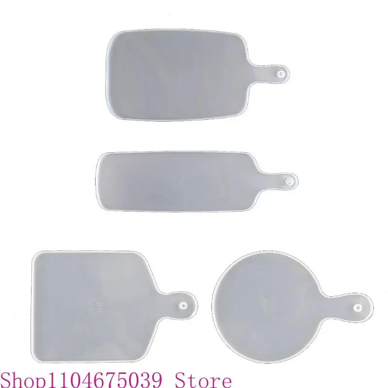 

5asd 4 Pcs DIY Tray Plate Molds Round Square Small Tray Silicone Molds for DIY Art Crafts, Board Epoxy Resin Tray Molds