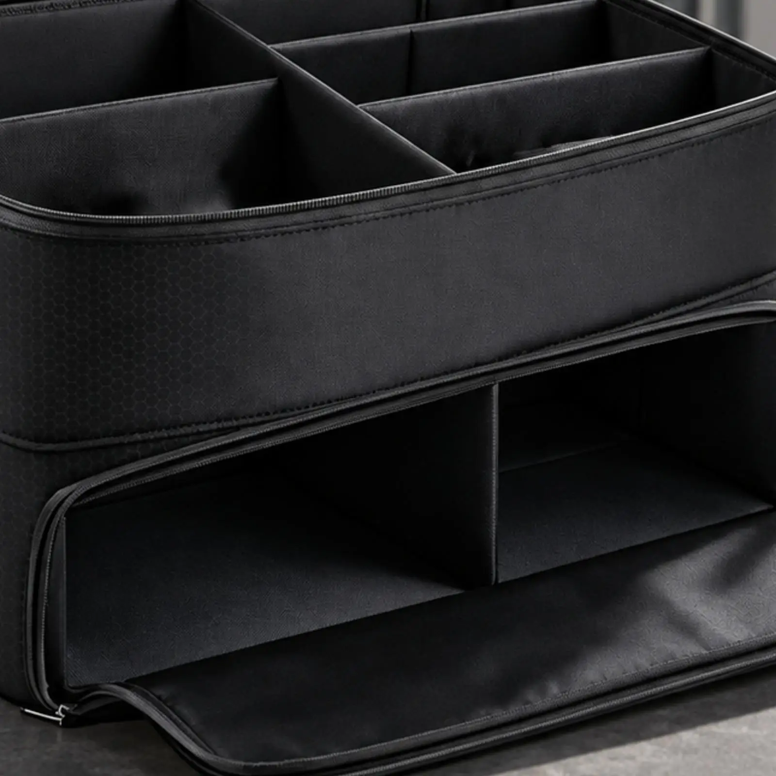 Structured Golf Accessories Organizer with Padded Compartments for Clubs Shoes and Personal Items