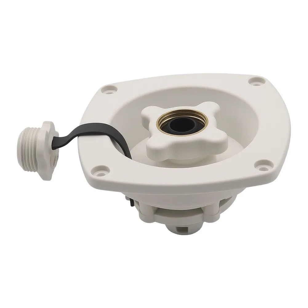 for rv Fresh Water Inlet Assembly with Integrated Filter and One-Way Flow Valve Compatible with Standard Hose Connections
