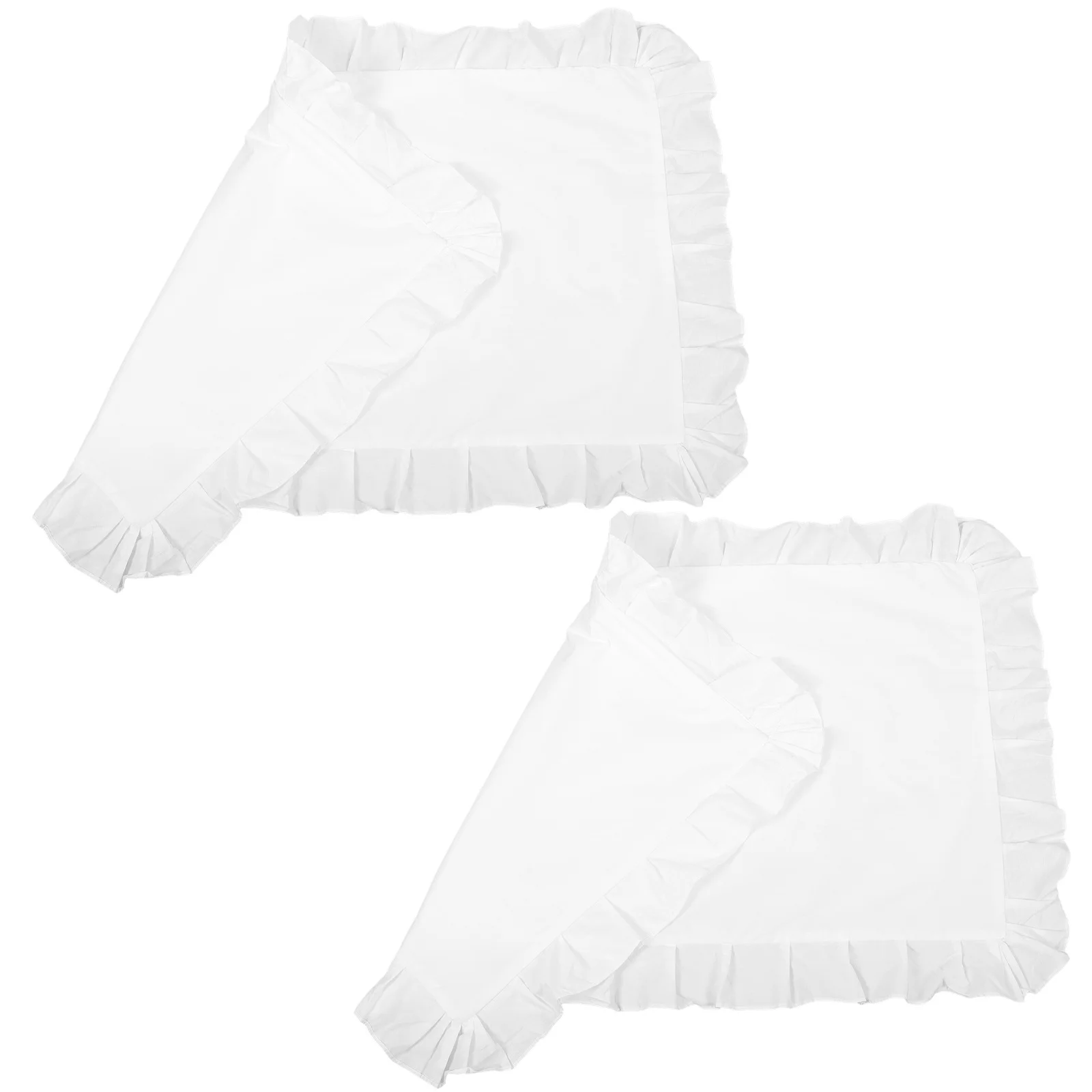 

1 Pair White Lace Pillow Covers Cotton Pillowcases Soft Skin-Friendly Washable Bedroom Cushion Covers Decorative Home Bed