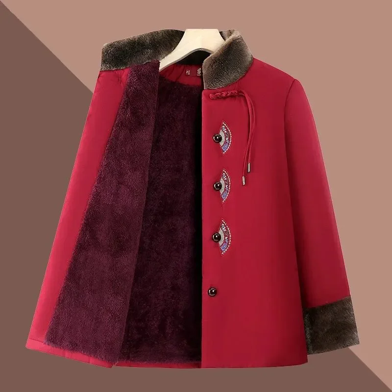 Manteau en coton pour femme, pardessus en velours, épais et chaud, grande taille, ample et Chic, nouvelle collection hiver 2026