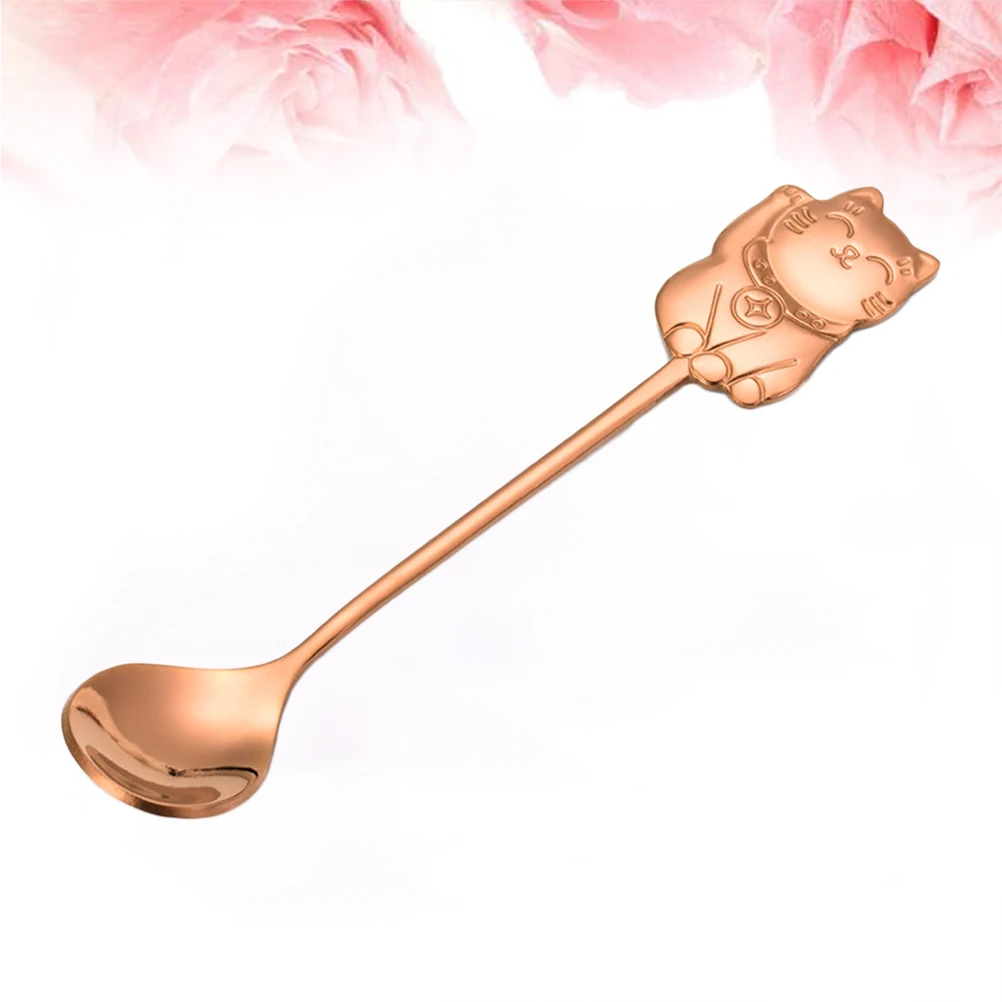 

304 Stainless Modern Design Dessert Spoon Metal Steel Creative Fine Polishing Craft Coffee Stirring