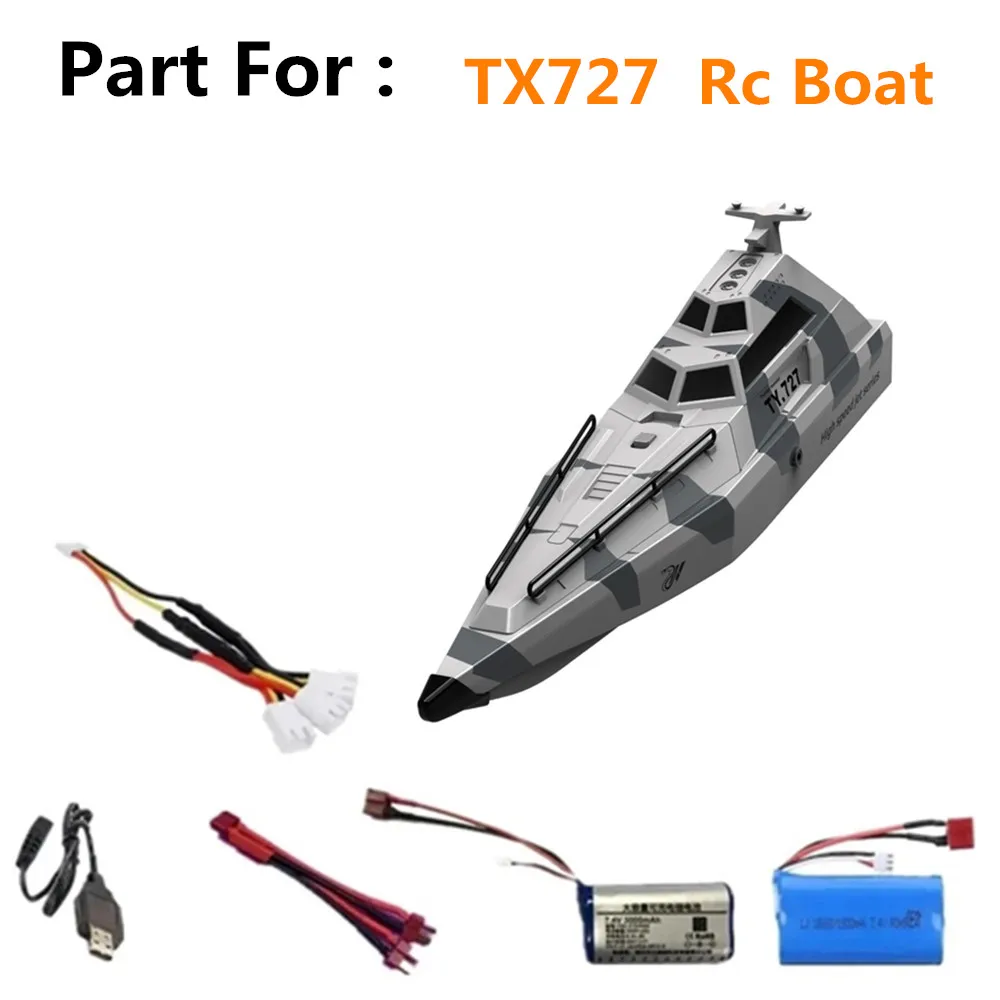 TX727 Rc Boat Battery 7.4V 1500mAh / 3000mAh T-plug 3in1 Cable TX727  Rc Boat Spare battery