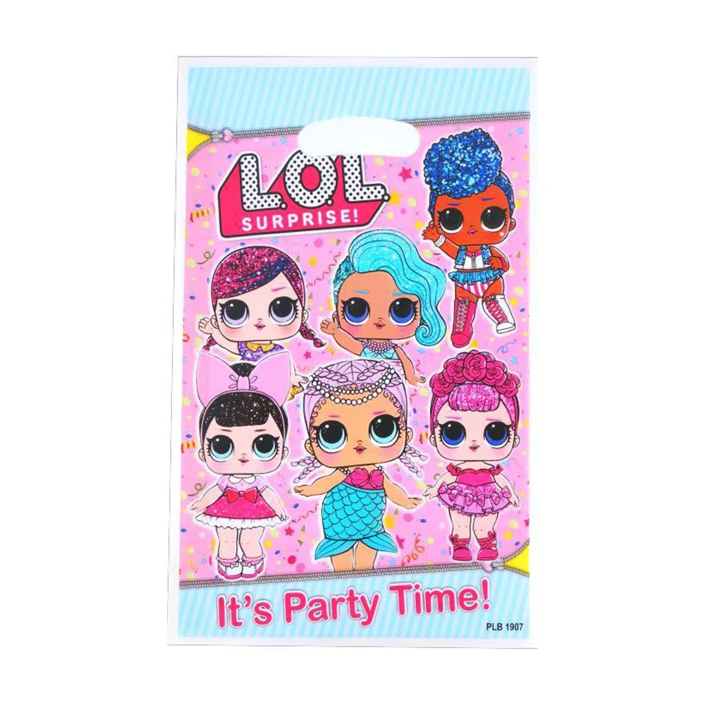 Surprised LOL Theme 10pcs/lot Kids Boys Favors Happy Birthday Party Gifts Surprise Candy Bags Decorations Loot Bags