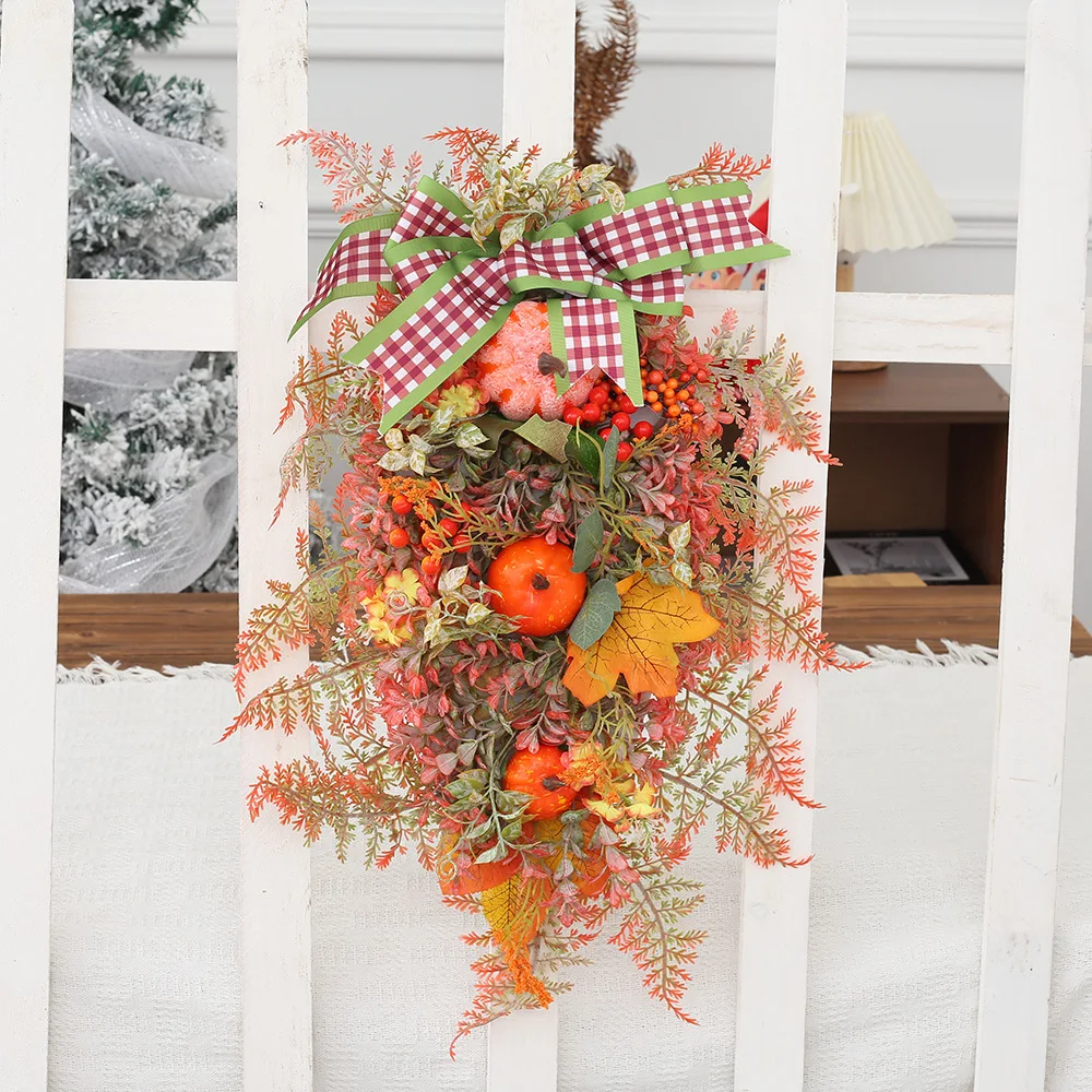 

Fall Wreaths For Front Door Artificial Leaf Pumpkin Berry Wreath For Wreath Indoor Outdoor Decorations Thanksgiving Wreath
