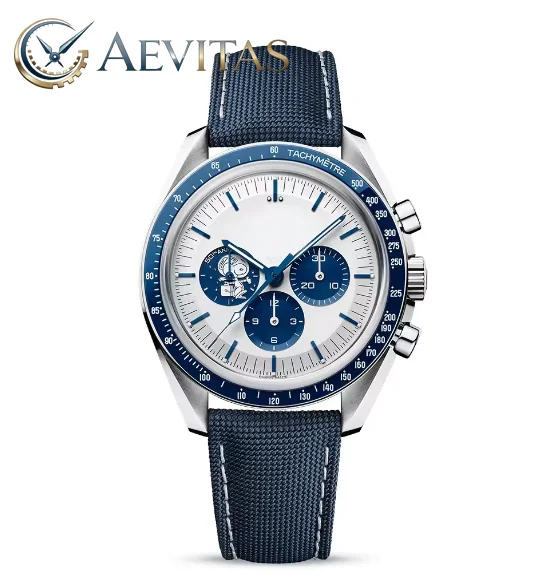 Top Quality  42mm Manual Winding Movement Fully Functional OsFactory Chronograph 904L Ceramic Watch