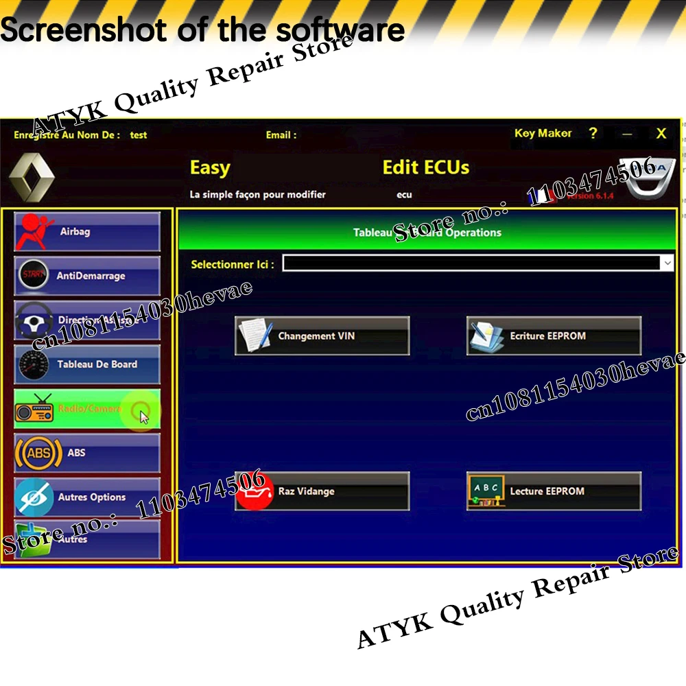 EASY RENAUuu V6.1.4 ECU Programmer Clear Crash Air bag Card Keys UCH Cleaner Software FOR OBDLink Renolink Diagnostic for cars