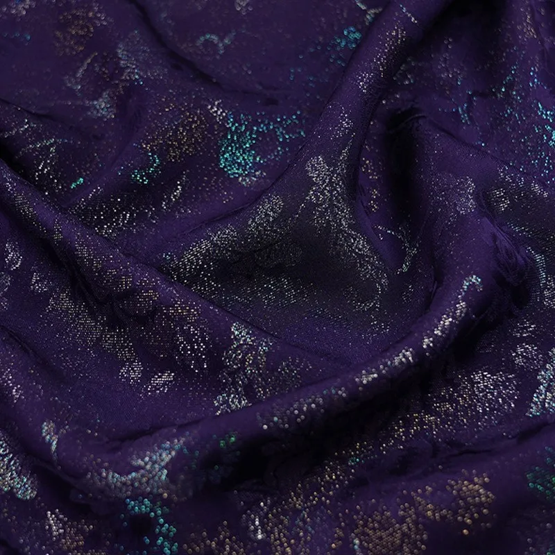 Woven gold pure silk new Chinese-style Hanfu cheongsam and waistcoat fabric