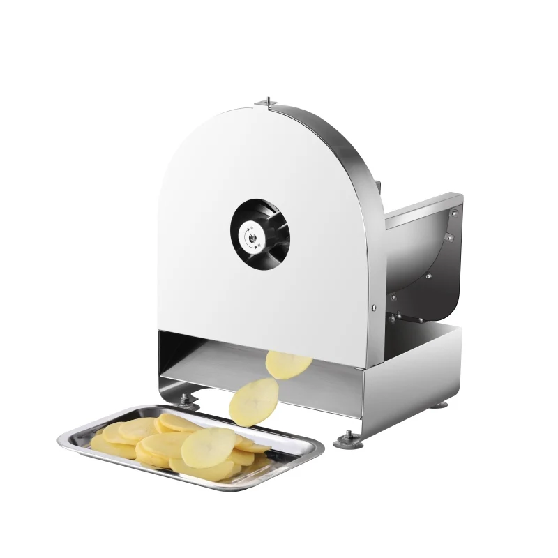 Commercial Stainless Steel Automatic Electric Onion Potato Lemon Mango Coconut Chips Fruit and Vegetables Cutting Machine Slicer