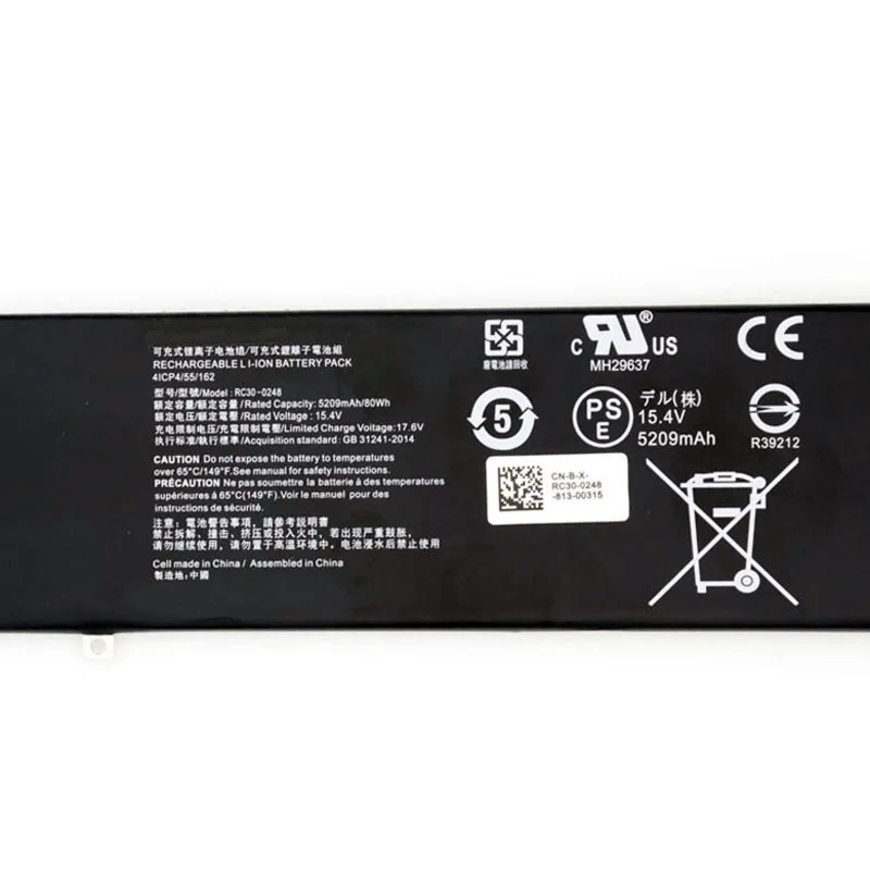 CP Laptop Battery RC30-0248 RZ09-0238 RZ09-0367 RZ09-0288 RZ09-0301 RZ09-0313 RZ09-0421 RZ09-0409 For Razer Stealth 15 2018 2019