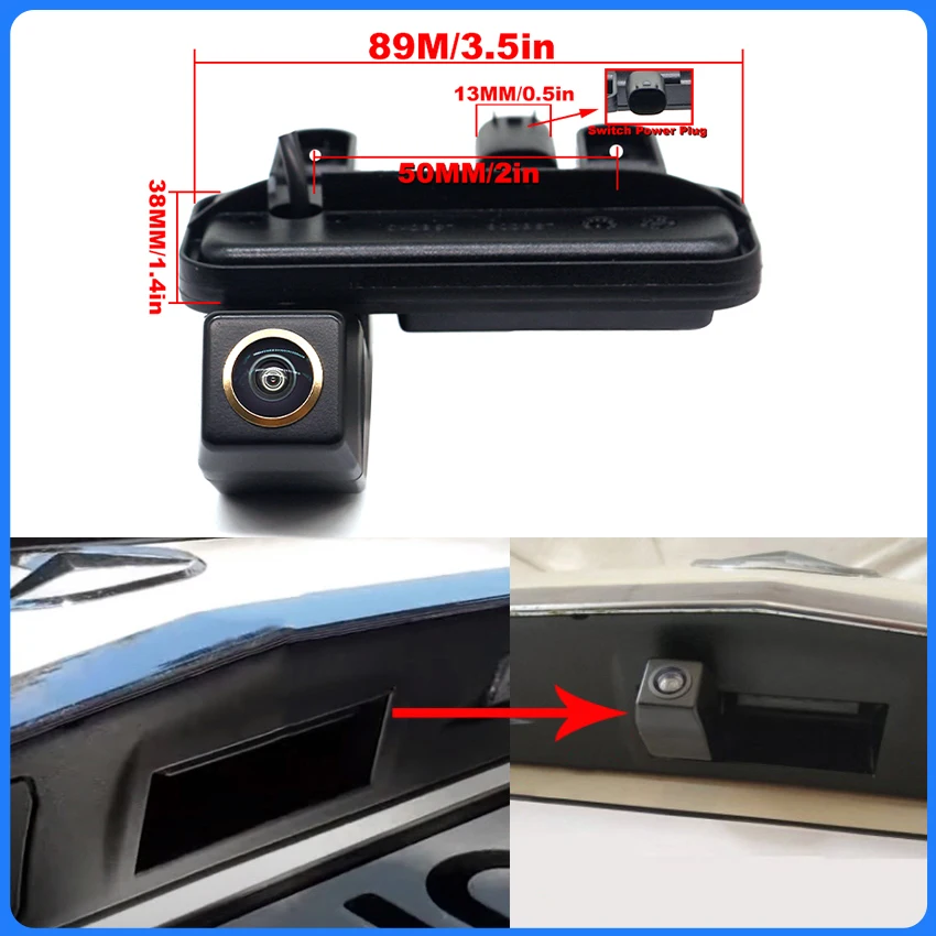 Trunk Handle Camera Full HD CCD High Quality For Mercedes Benz E Class E200 E260 E300 E350 E63 W212 W211 Rear View Reversing