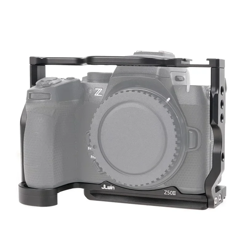 

Camera Cage Aluminum Alloy Video Cage For Nikon Z50II Mirrorless Camera with Cold Shoe Mount 1/4in & 3/8in Screw Holes